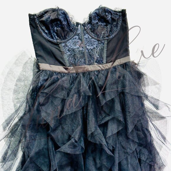 FOR LOVE & LEMONS Bustier Gown/Dress In Black NWT - Picture 5 of 13